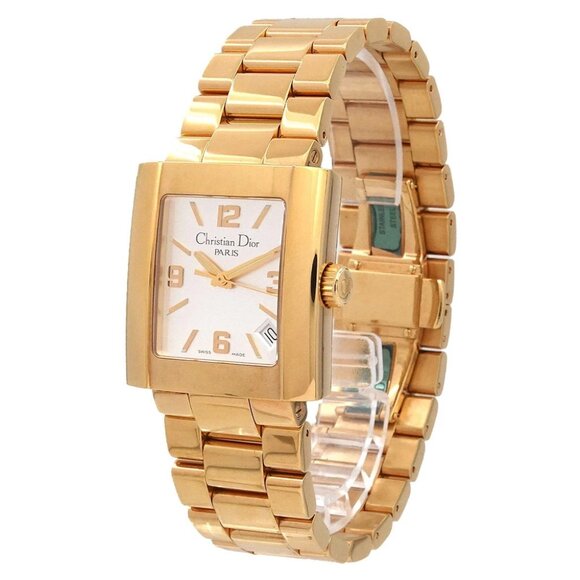 Christian Dior Riva D101-150 Quartz Date GP Silver Dial Mens Watch 90290766 - Picture 1 of 7